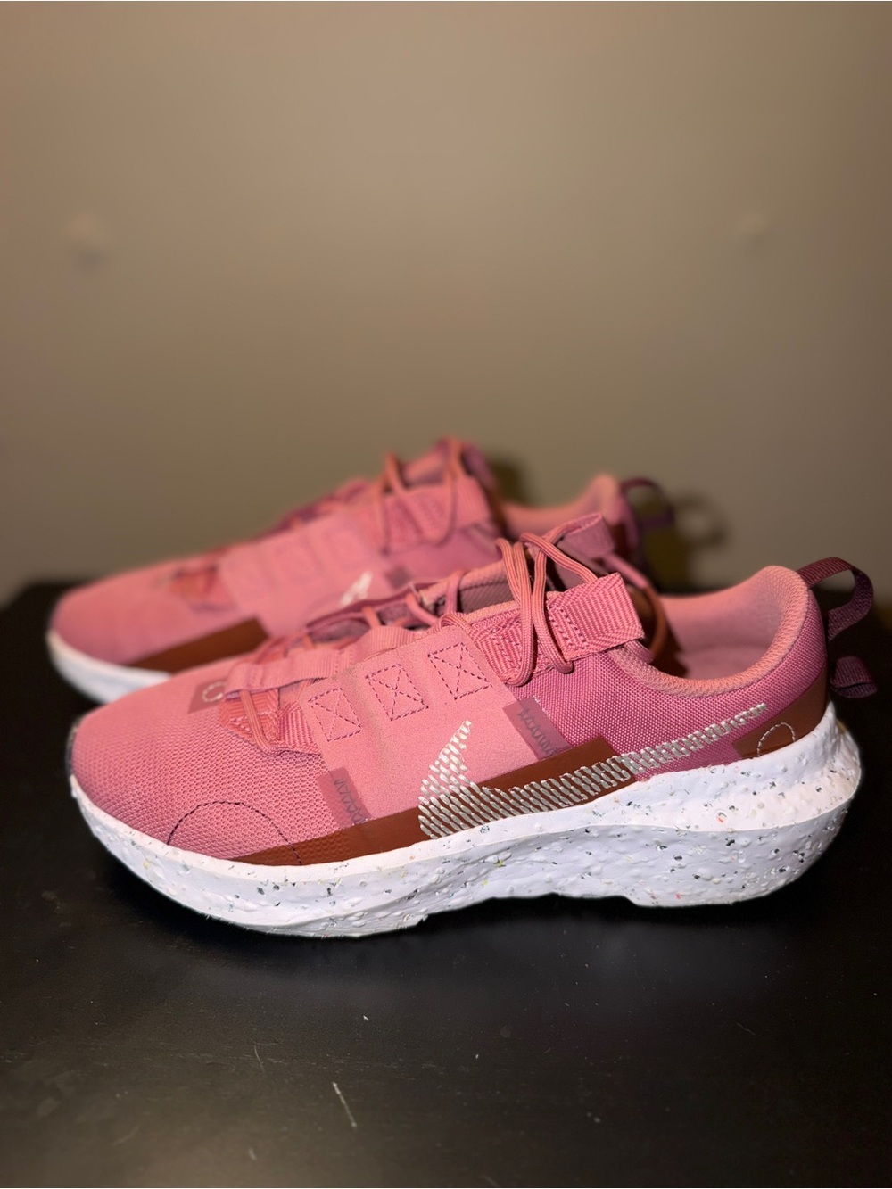 Nike Women's Rose Pink Foam-Soled Sneakers